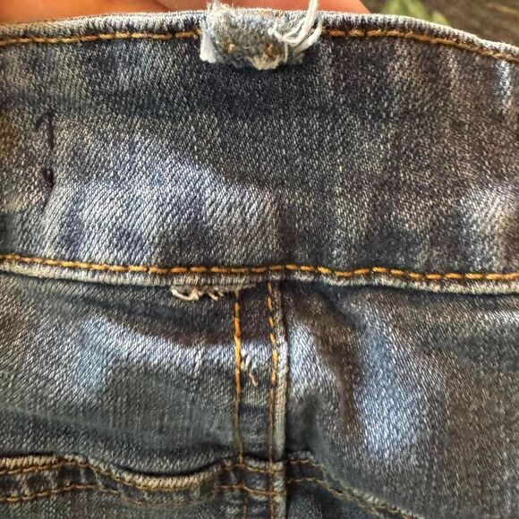 Dollhouse Juniors's Sasha mid rise Blue Bootcut Jeans - Picture 5 of 7